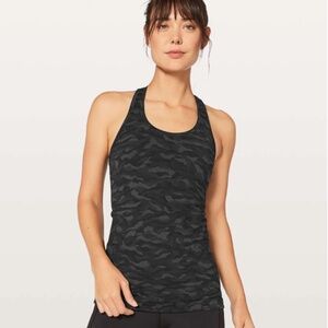 Lululemon Cool Racerback II Sequoia Camo Print Deep Coal Black (First Release)